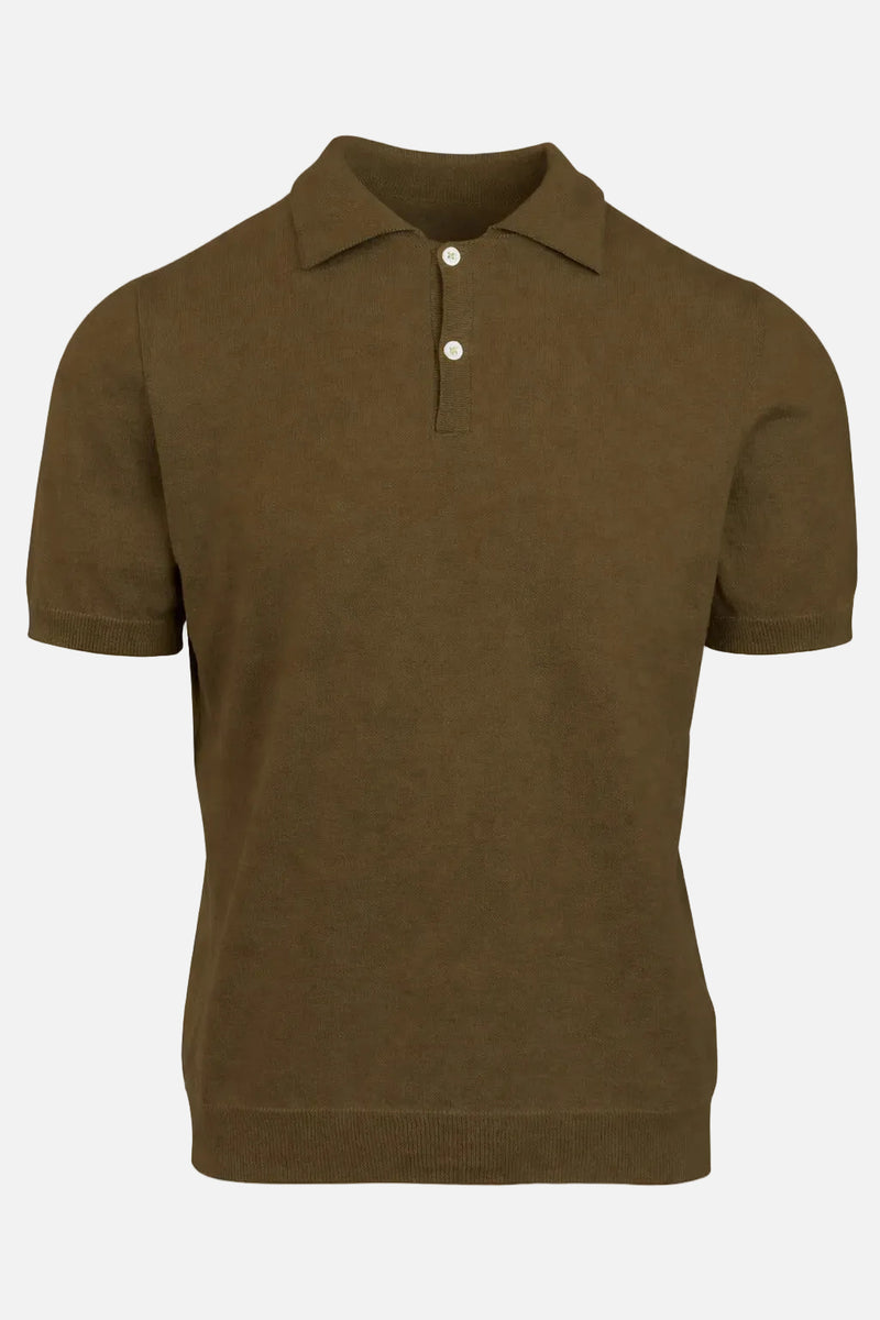 KNITTO Polo Cotton Tobacco Olive 