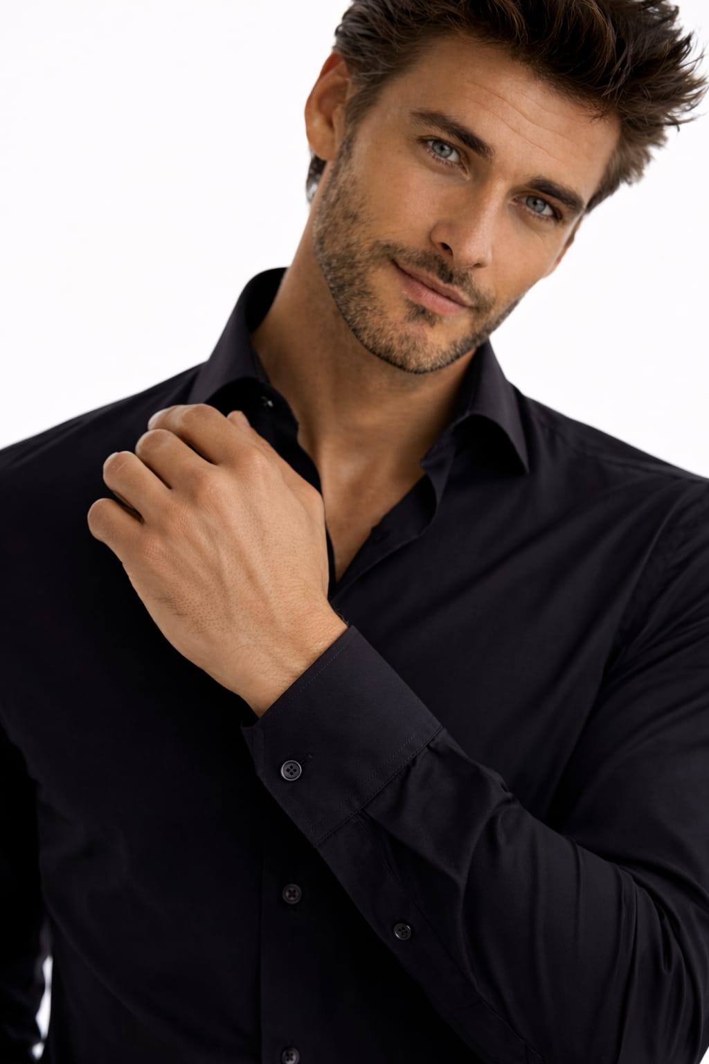 NEAPOLIS Black Shirt 120's