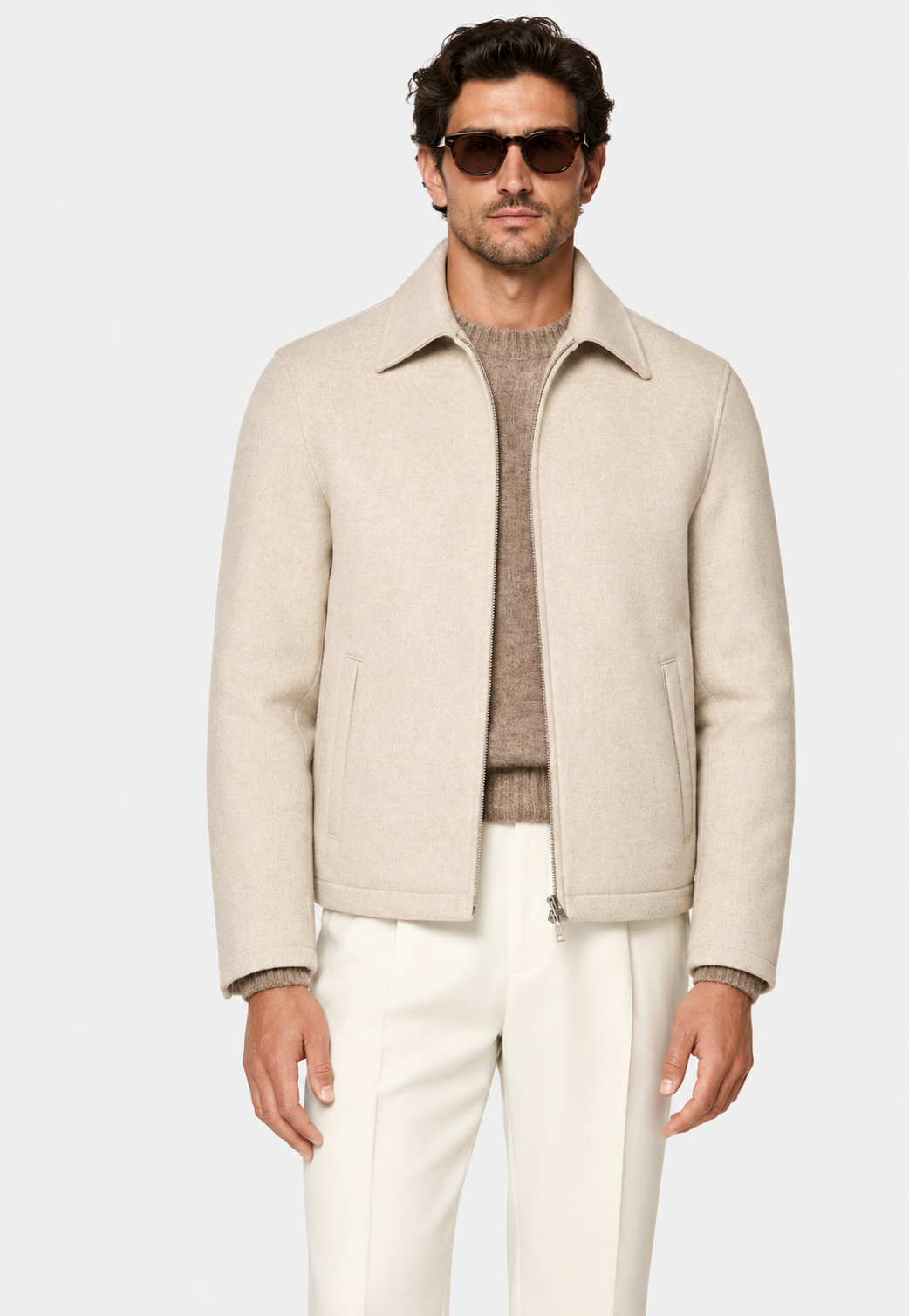 VENTO — Sand Flannel Blouson