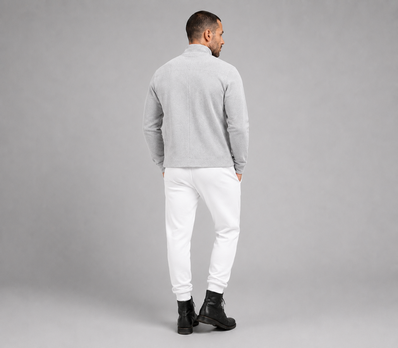 PRIVA — Light Grey Knit Jacket