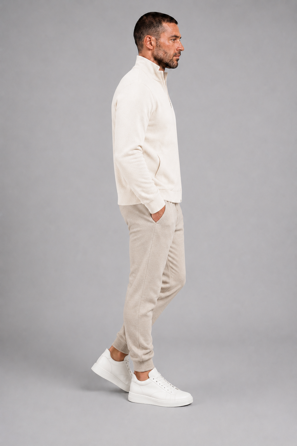 PRIVA — Stone White Knit Jacket