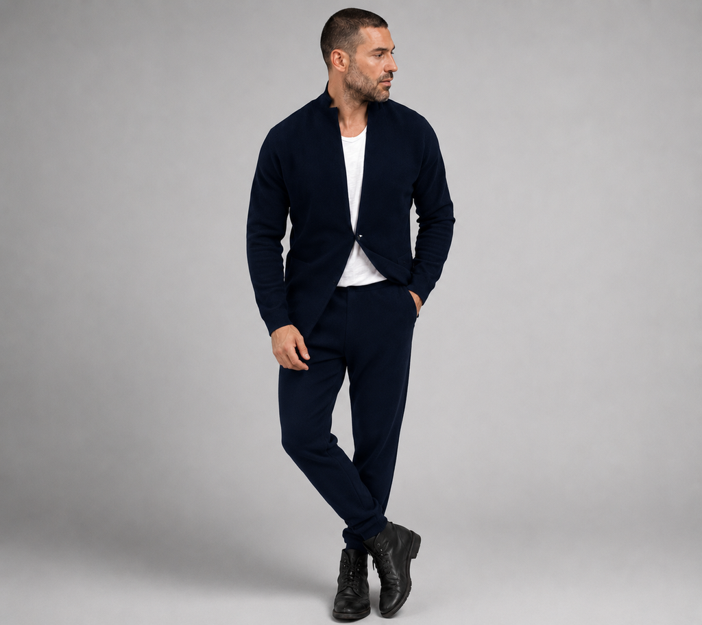 PRIVA — Blue Knit Jacket