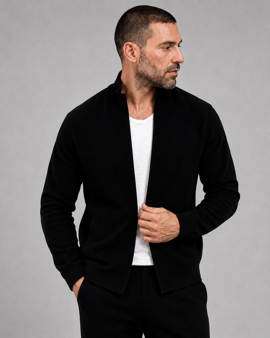 PRIVA — Black Knit Jacket