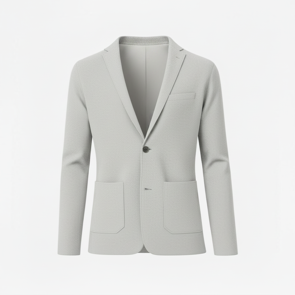 PRIVA — Light Grey Knit Jacket