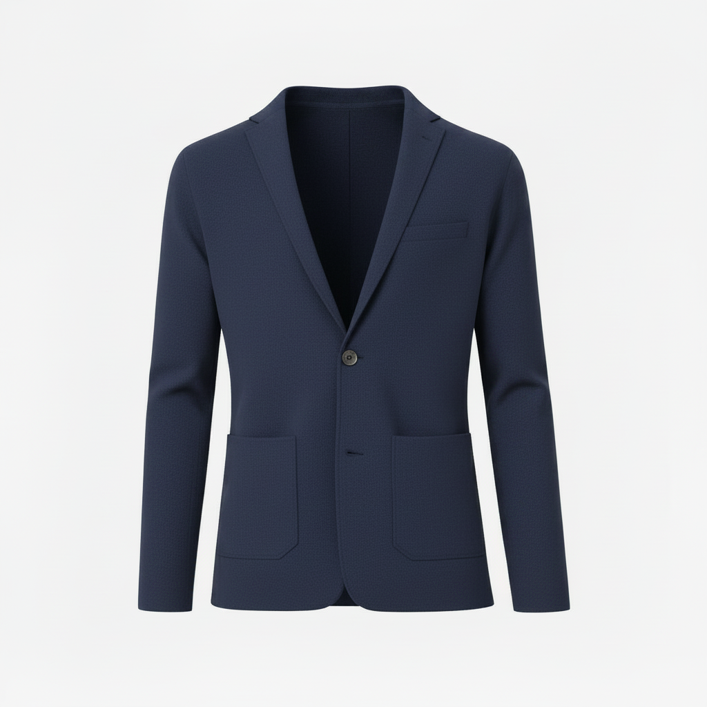 PRIVA — Blue Knit Jacket