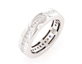 Asse Ring 03 — White Gold with White Diamonds Band