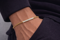 Asse 02 — Gold Chain Diamond Line Bracelet