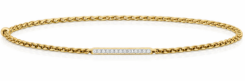 Asse 02 — Gold Chain Diamond Line Bracelet