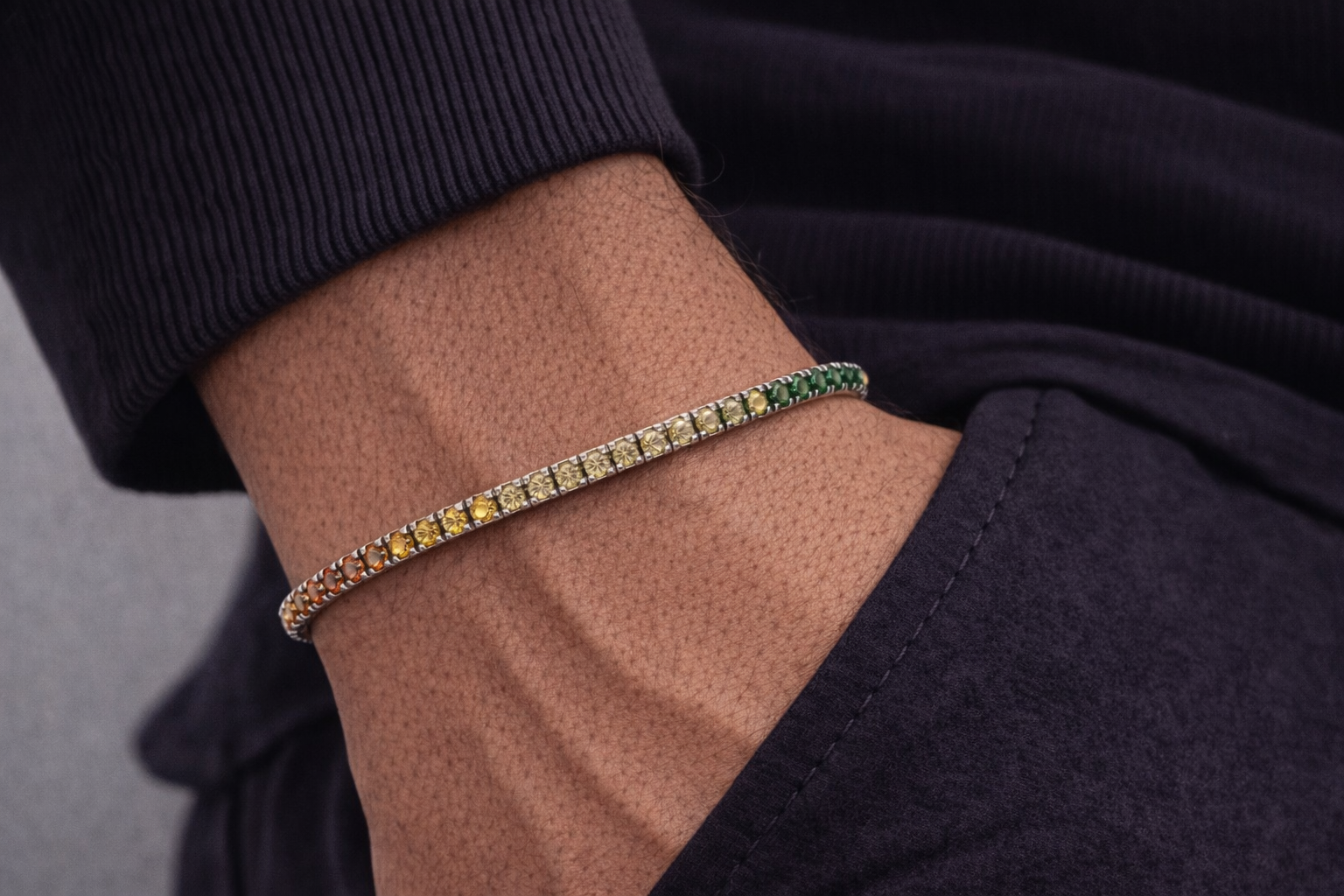 Pietra - Tennis Three Color Diamond Bracelet