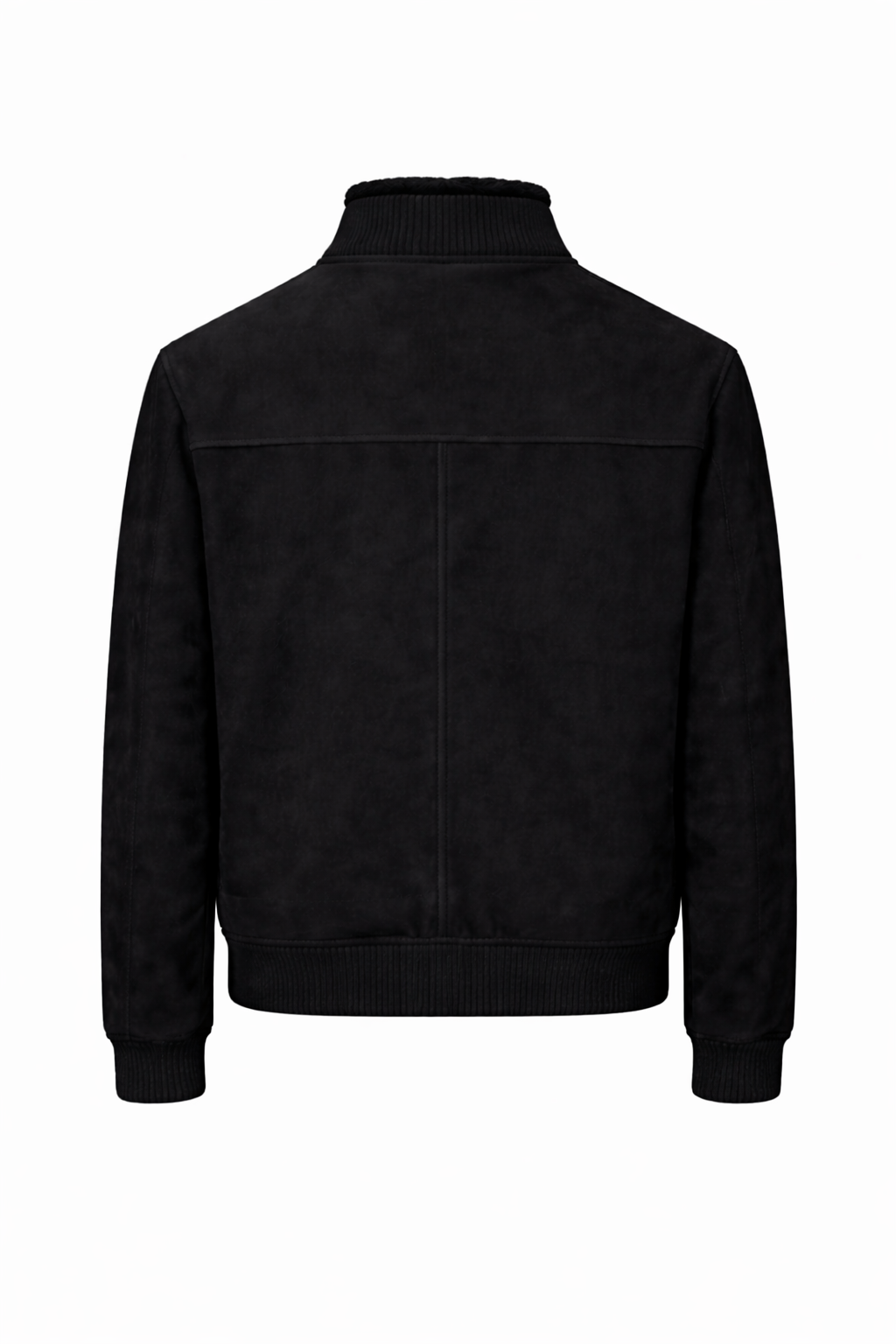 VELTO NEXUS Bomber Jacket Black Suede & Black Cashmere