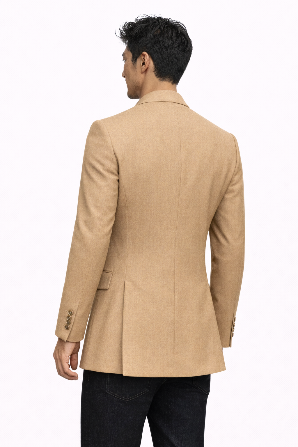 NEAPOLIS Beige Jacket 150's Double Breasted