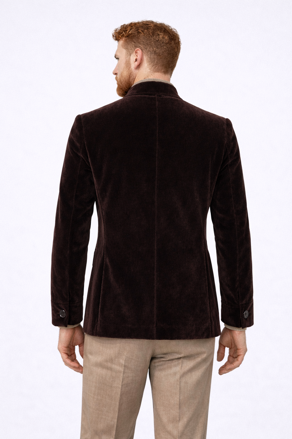 FIRMA LINEAR Brown Velvelt Jacket