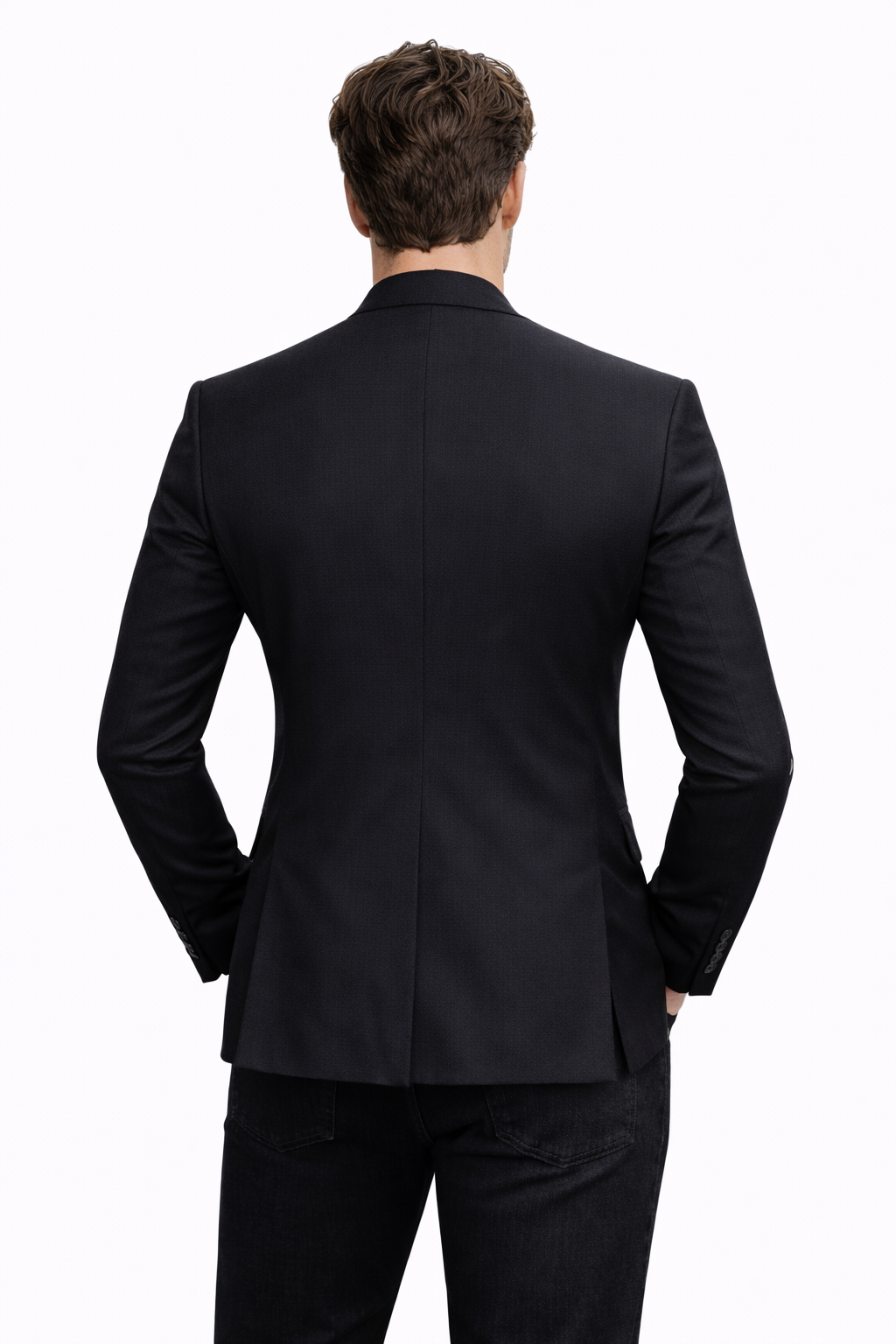 NEAPOLIS Black Jacket 150's Double Breasted