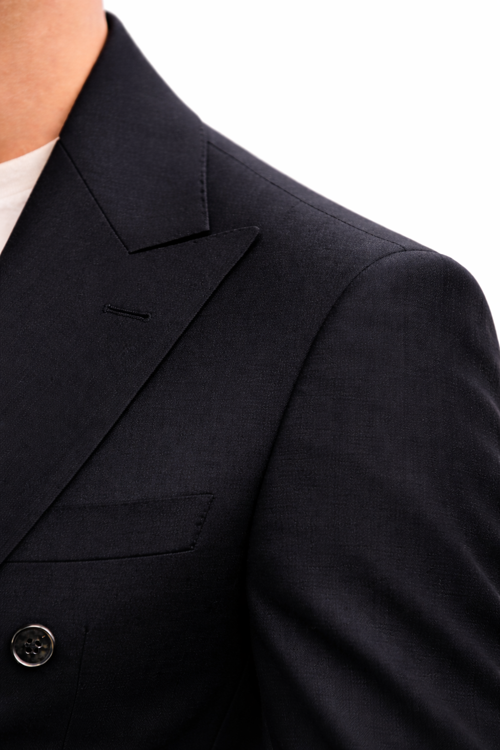 NEAPOLIS Black Jacket 150's Double Breasted