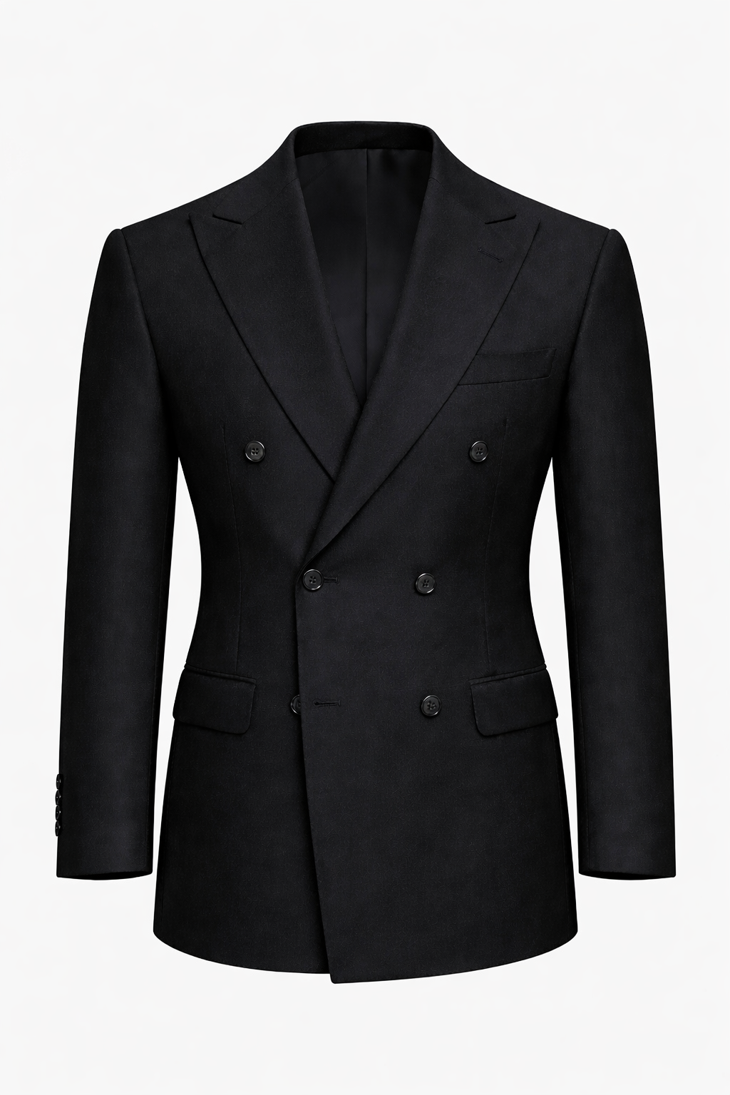 NEAPOLIS Black Jacket 150's Double Breasted