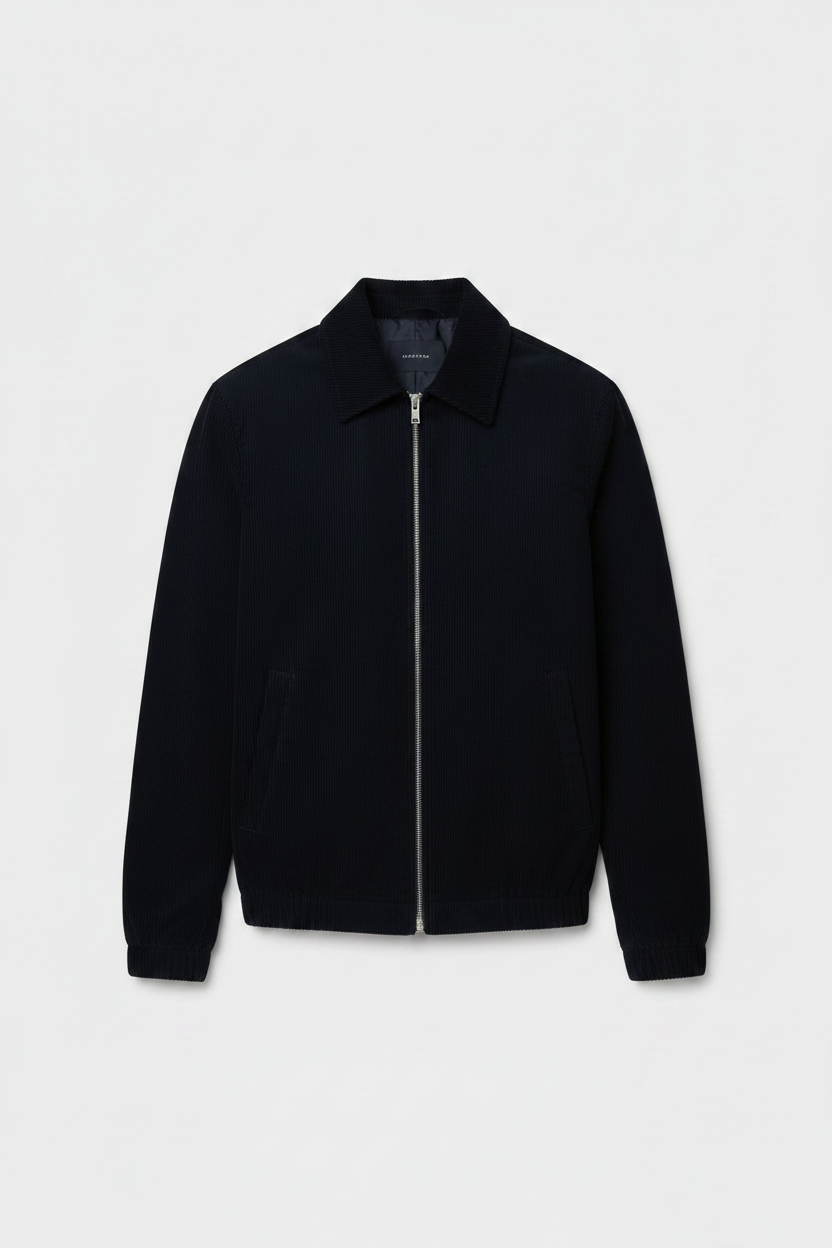 Navy Blue Corduroy Flat Lay