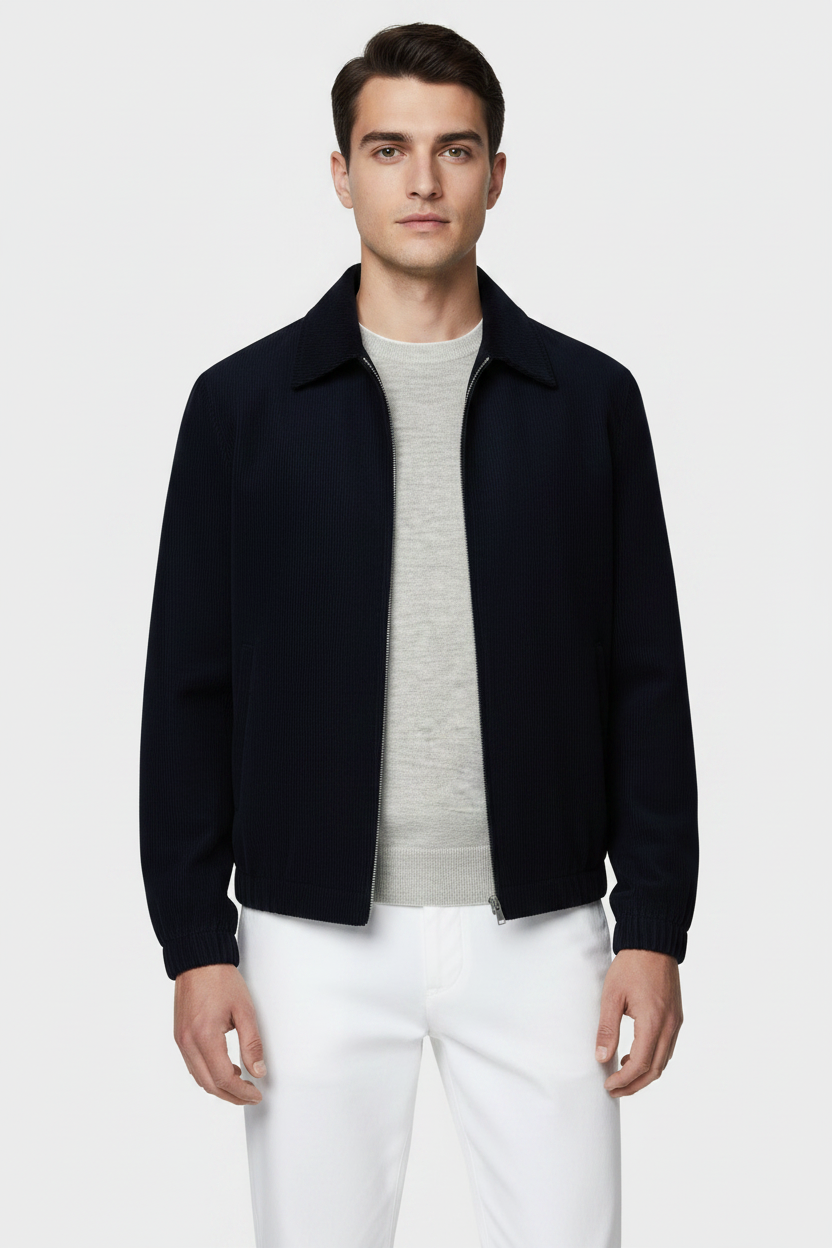 Navy Blue Corduroy Front