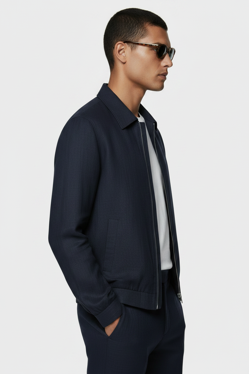 Navy Linen – Side Right Torso