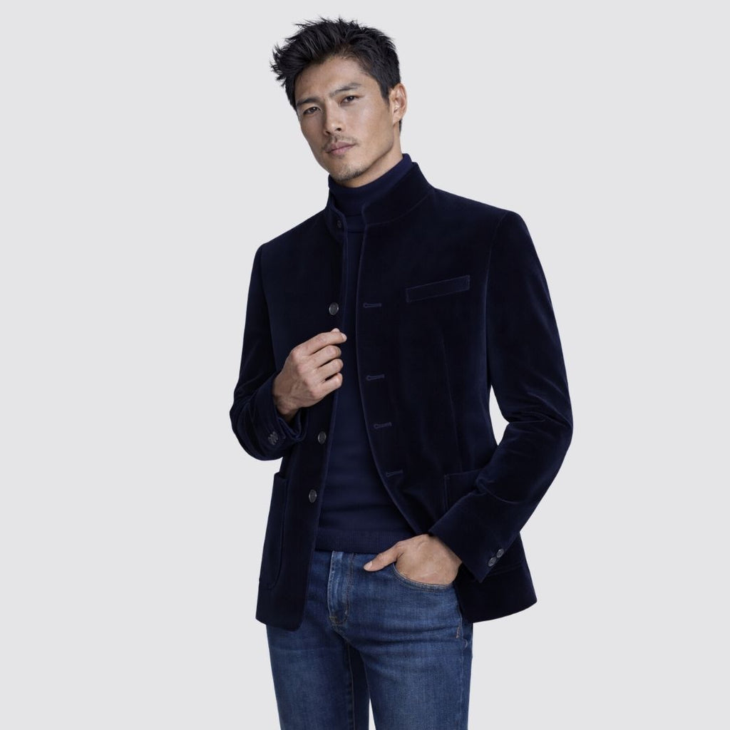 FIRMA LINEAR Blue Velvelt Jacket