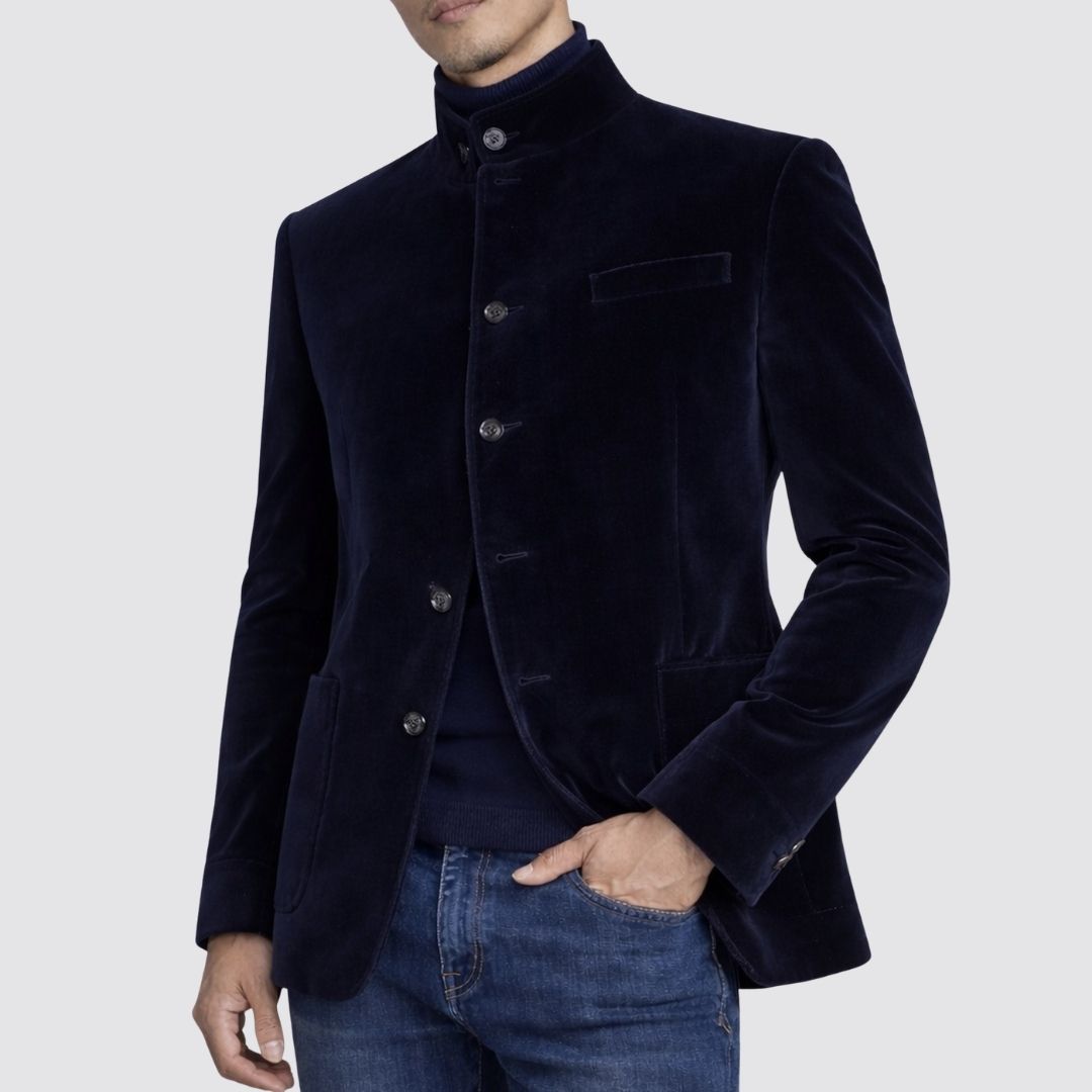 FIRMA LINEAR Blue Velvelt Jacket