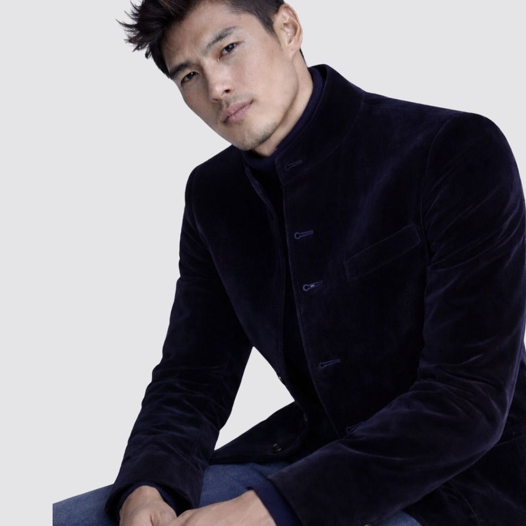 FIRMA LINEAR Blue Velvelt Jacket