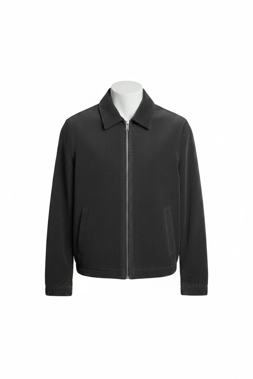 VENTO Corduroy Blouson — Dark Grey