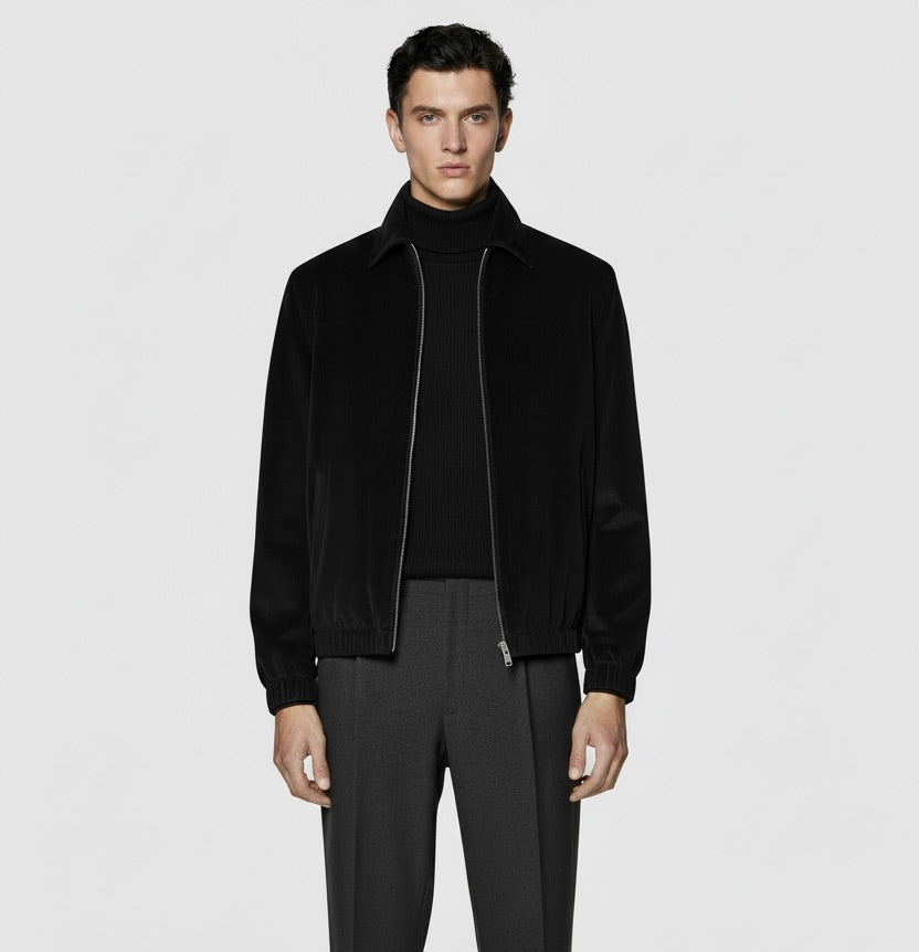 VENTO — Black Velvet Blouson
